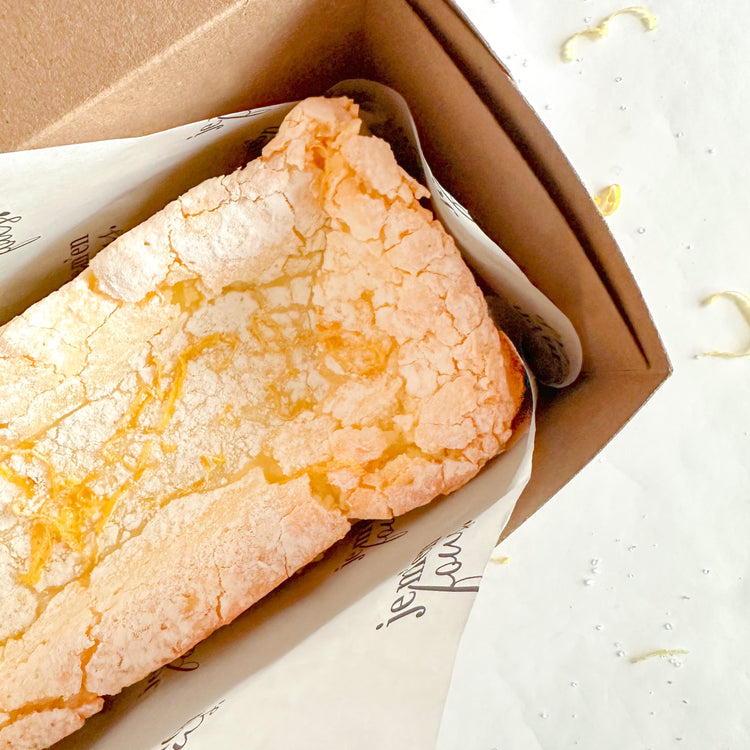 gâteau craquelé au citron.