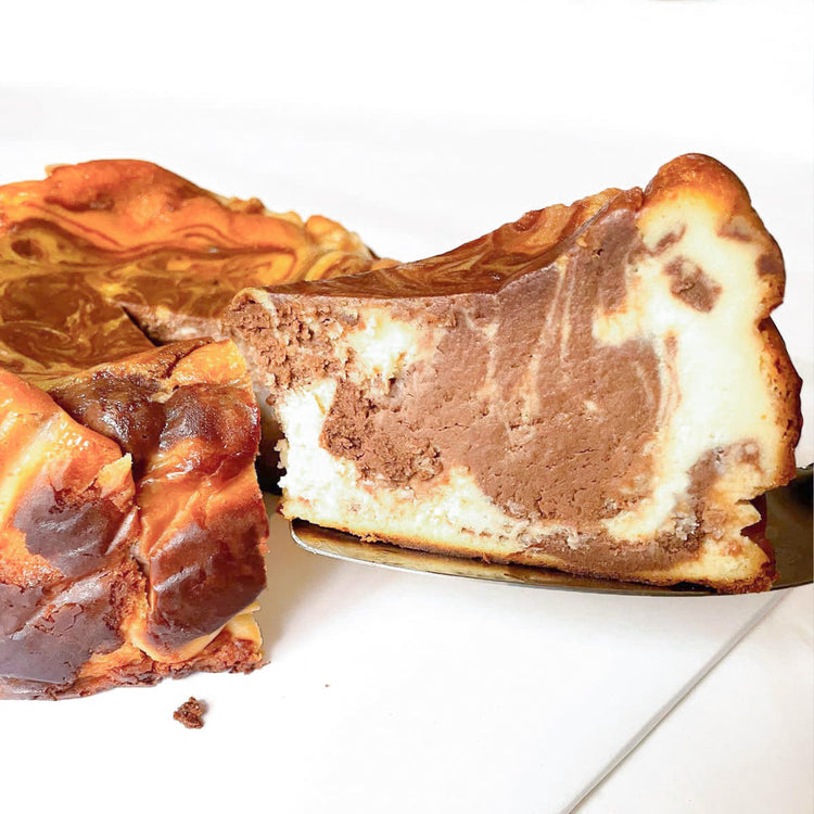Marble burnt basque cheesecake