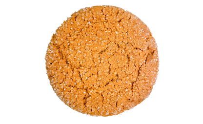 Chewy gingerbread cookie rolled in coarse sugar.