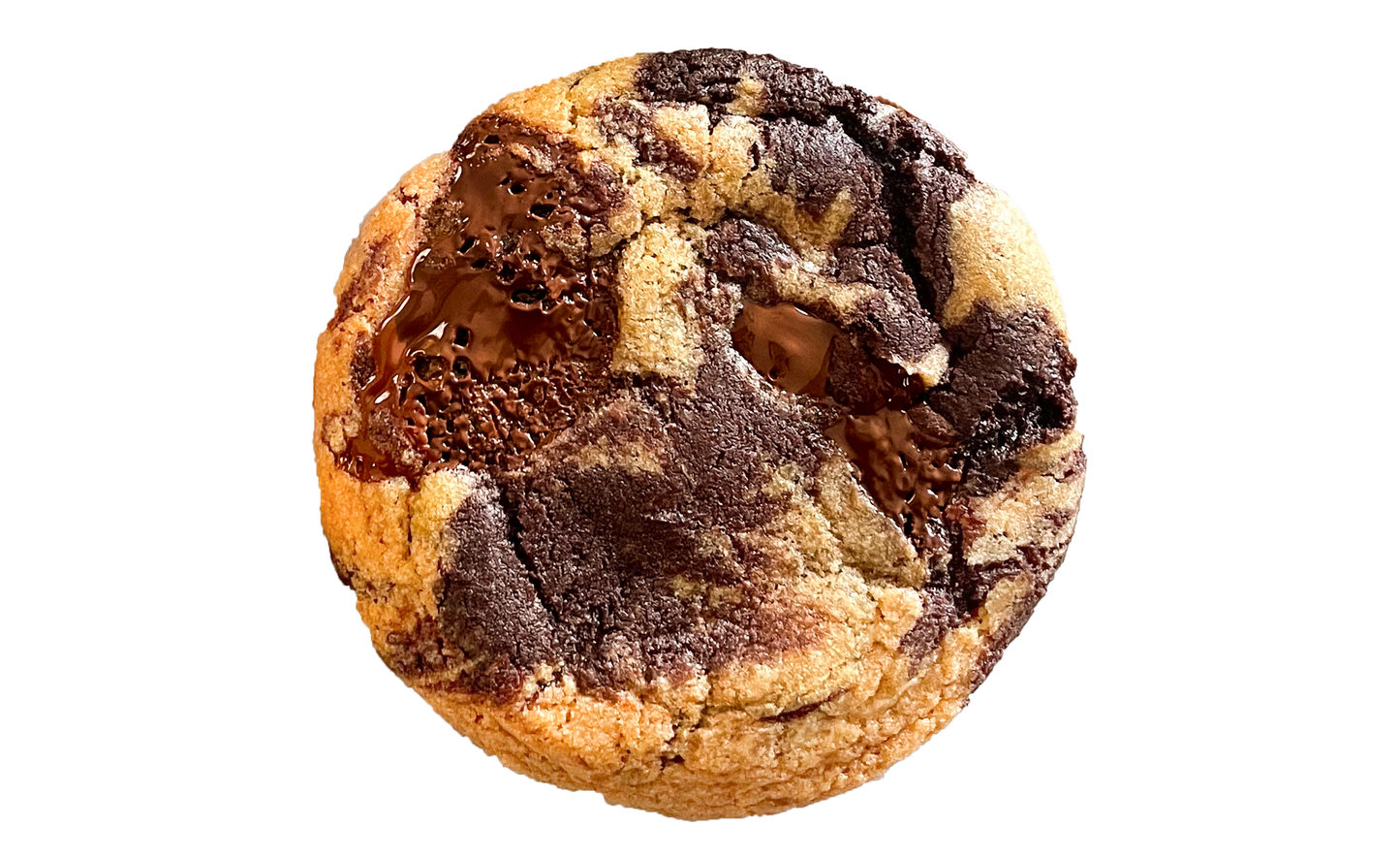 Marbled classic and double choocolate chip cookie.