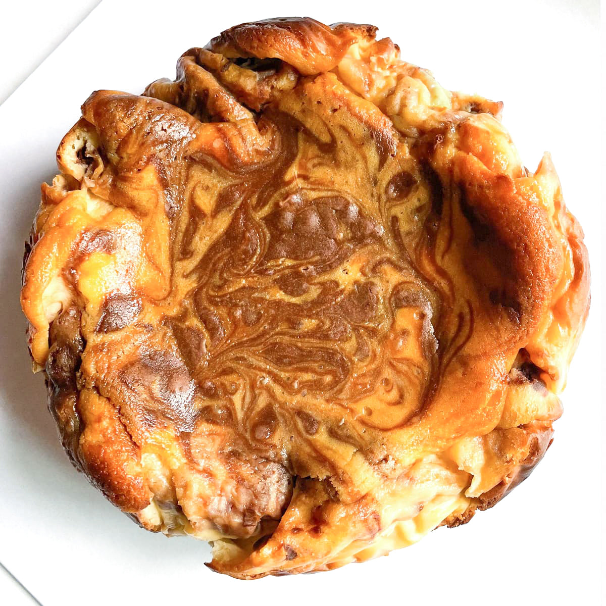 marble basque cheesecake.