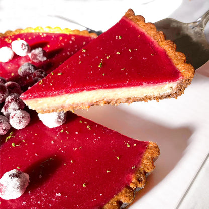 cranberry key lime tart.
